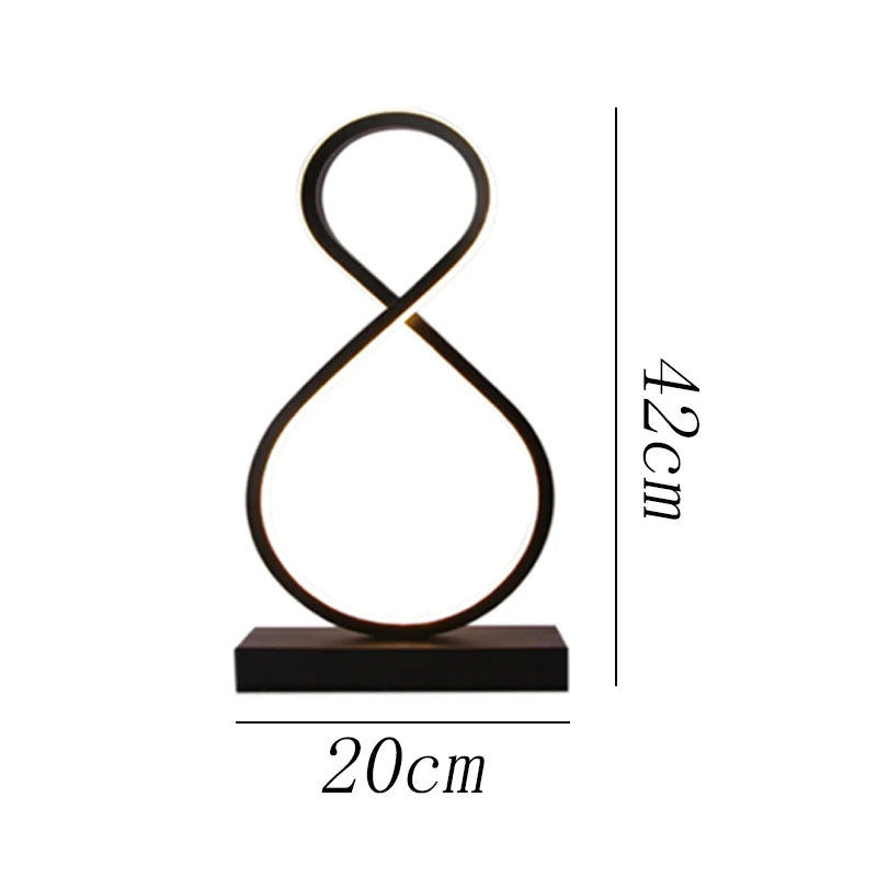 AC110-240V Dimmable LED Ring Table Lamp Bedside Night Light Home Living Room Bedroom Decor Desk Lamp EU/US/AU/UK Plug