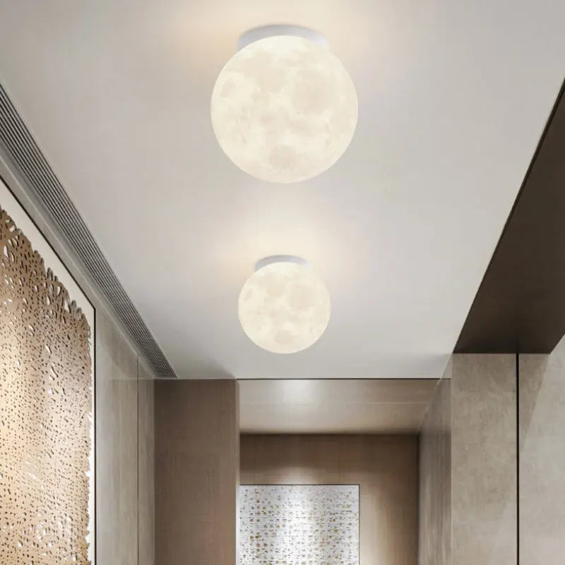 Creative 3D Printing Moon Lights, Modern and Minimalist Hallway Ceiling Lights, Children'S Rooms, Bedrooms, Study Rooms, Living