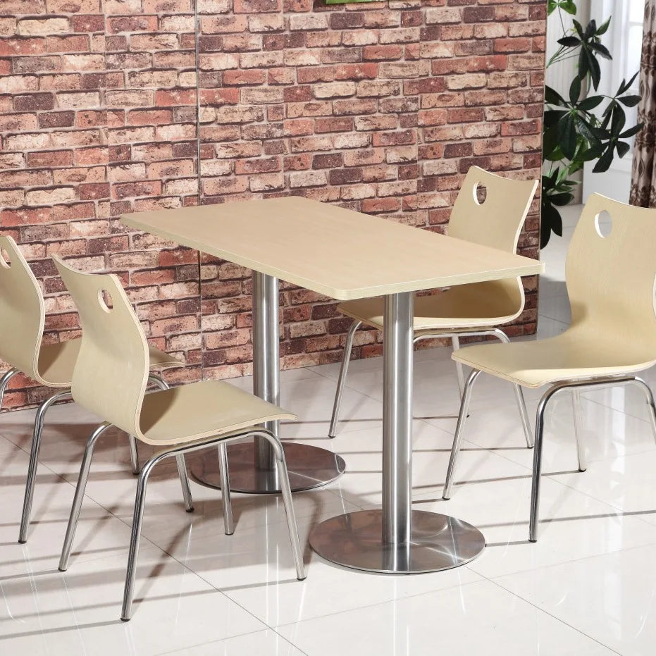 For Fast Food Restaurant Dining Table and Chair Set for Breakfast Snack Burger Milk Tea Shop High End Catering Staff Canteen
