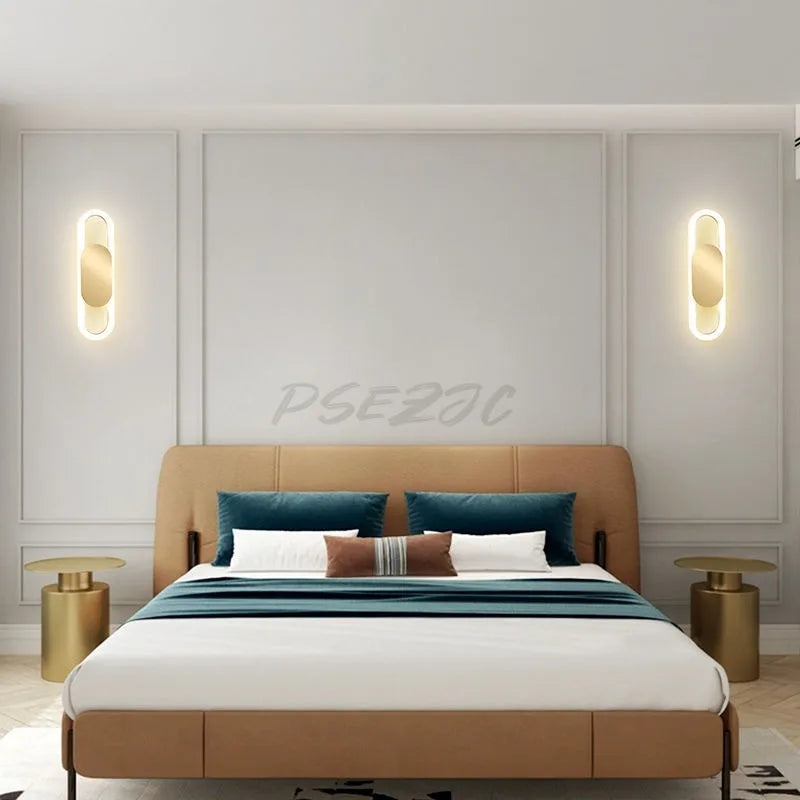 LED Bedroom Bedside Lamp Creative Personality Living Room Background Wall Lamp Wall Lamp Simple Modern Household