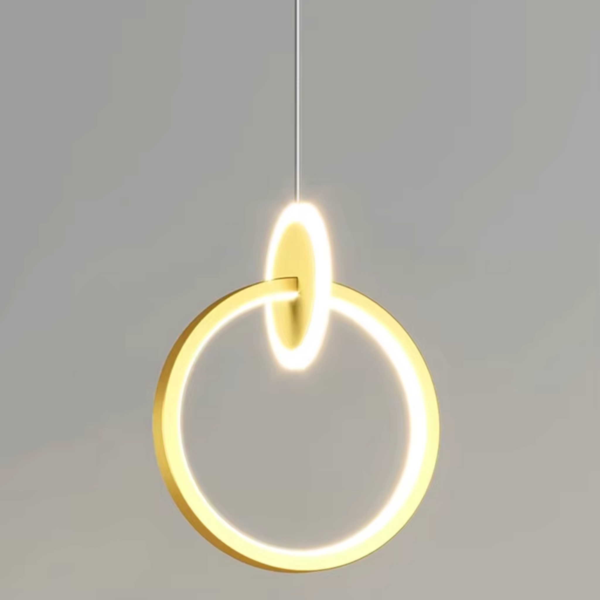 Round LED hanging light with 3000K warm light