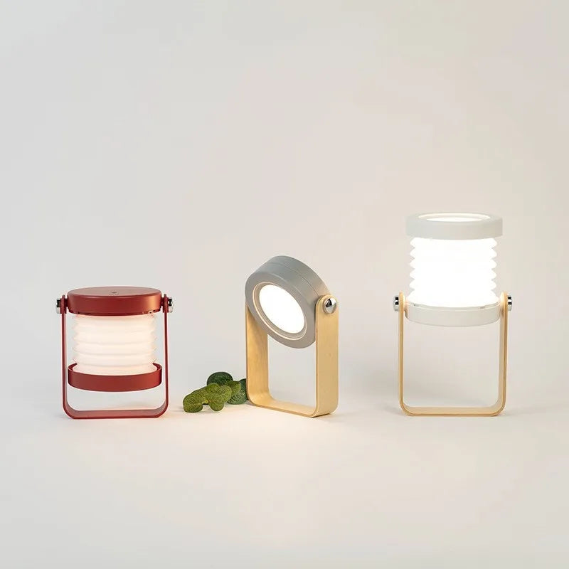LED Foldable Table Lamp Lantern Light Touch Sensor Dimmer Switch USB Rechargeable Desk Lamp for Bedside Reading Outdoor Camping