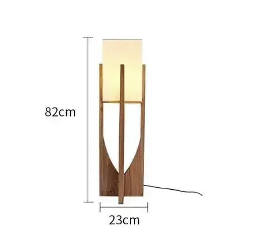 Japanese Style Quiet Wind Floor Lamp Living Room New Chinese Style Retro Homestay Hotel Bedroom Bedside Standing Table Lamp