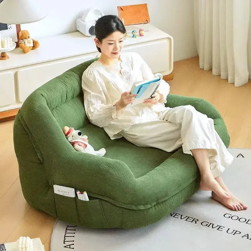 Portable Lazy Sofa Living Room Cheap Single Sofas Adult Tatami Chaise Lounge Relaxing 1-Person Sofa Modern Tiny Home Furniture