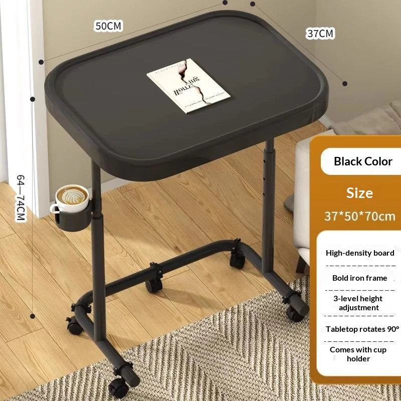 Movable Child Study Desk School Desk Adjustable Bedside Table Compact Lightweight Learning Table for Kids Students Home Use