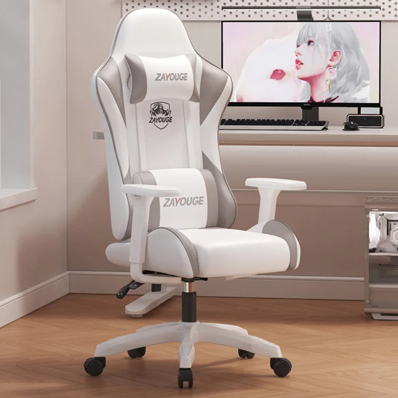 Gaming Chair Computadora Silla Home Office Seat Elasticità Backrest Long Sitting Ergonomisch Chair Lifting Braccioli