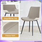 Minimalist Light Wood round Dining Table Set 100 Cm MDF Table with 4 Grey Synthetic Leather Wide Seat Chairs for Modern Home