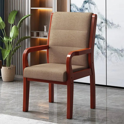 Solid Wood Armchair Upholstered Nappa Leather Rubberwood Frame High Density Foam Cushion Modern Comfy Chair for Home