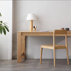 Red Oak Study Desk Wind Log Solid Wood Dining Table Computer Desk Household Small Apartment Desk