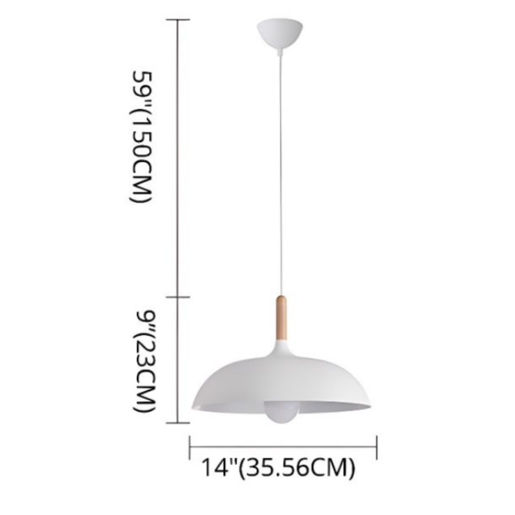 35 cm modern dome pendant light dimensions
