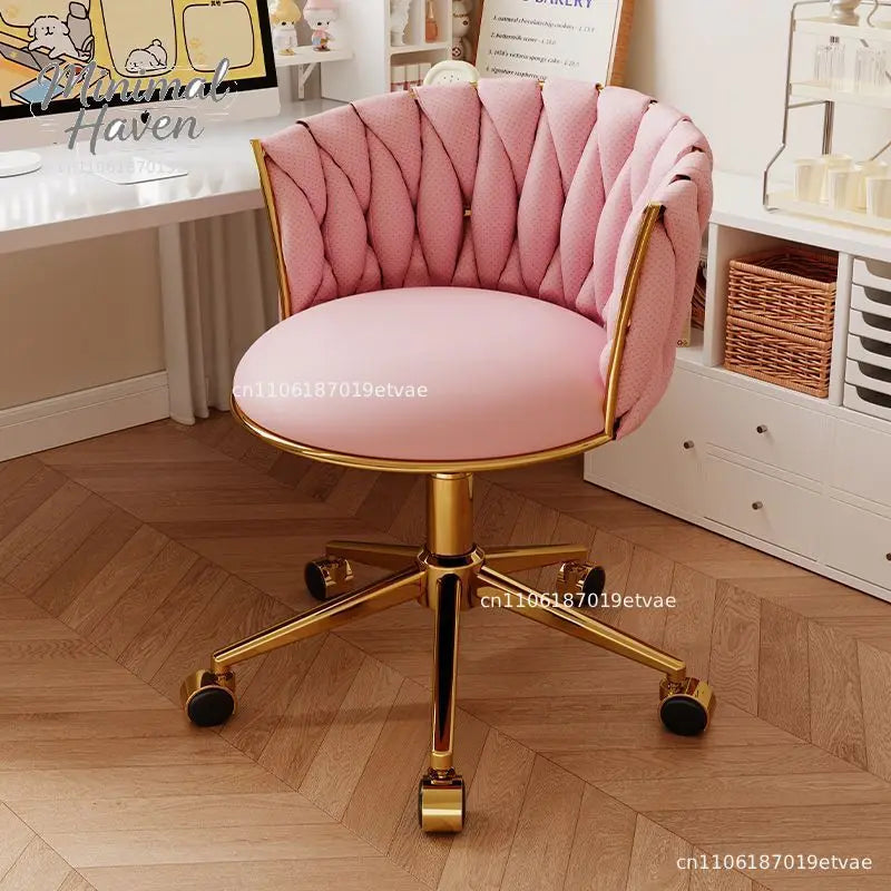 Office Chair, Swivel Desk Chair , Stylish Seating for Home Office, Vanity & Modern Glam Workspace Decor