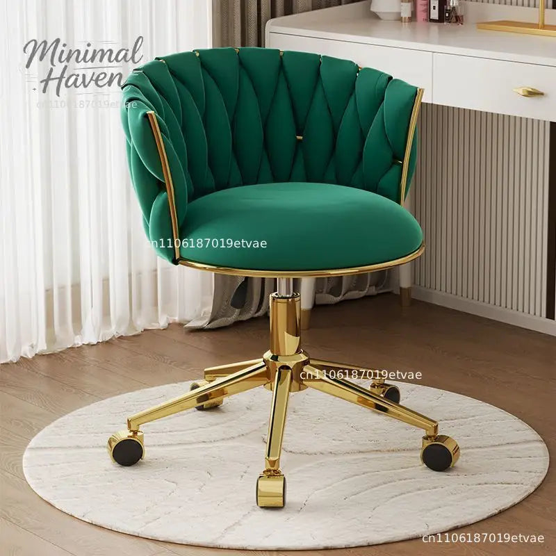 Office Chair, Swivel Desk Chair , Stylish Seating for Home Office, Vanity & Modern Glam Workspace Decor