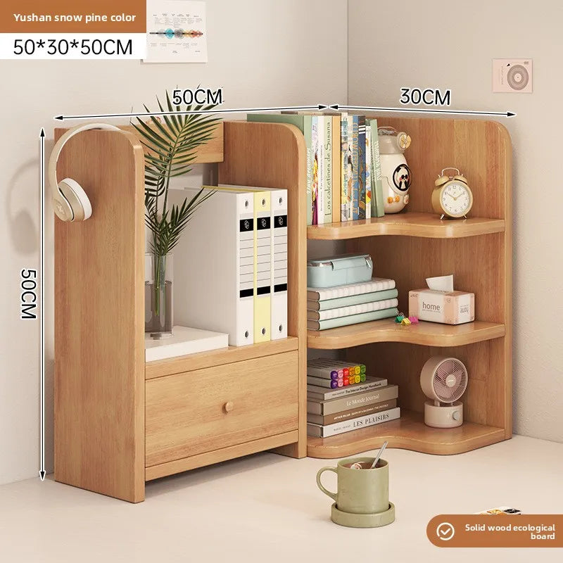 Bookshelf Desktop Shelf Multi-Layer Telescopic Office Desk Small Desk Storage Simple Bookcase