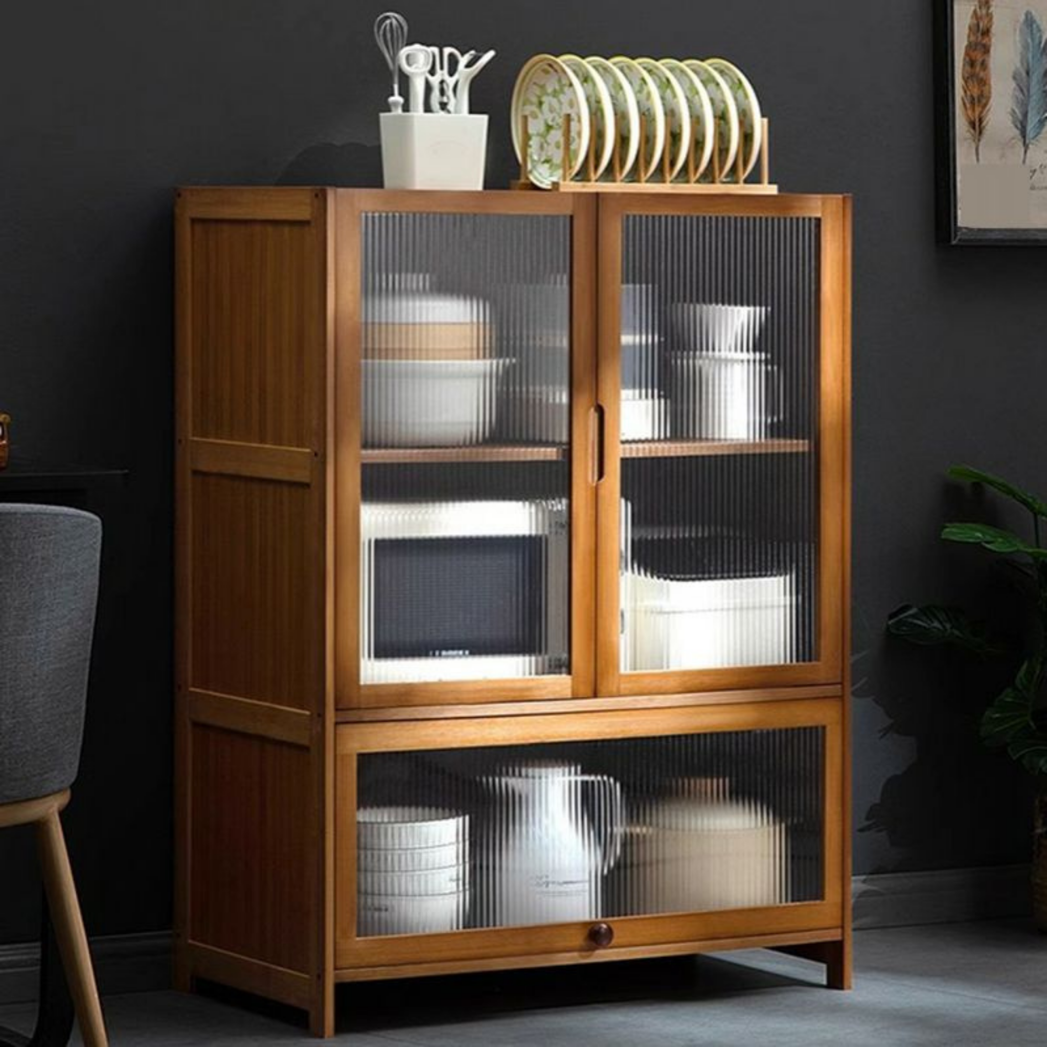 Modern solid wood floor-to-ceiling bookshelf with multi-layer storage shelves, tall wooden bookcase for living room, reading room and home organization