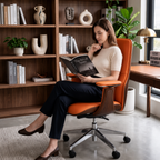 High-back Nappa leather executive office chair, premium leather desk chair, ergonomic office chair, business chair for home office, executive workspace and professional office
