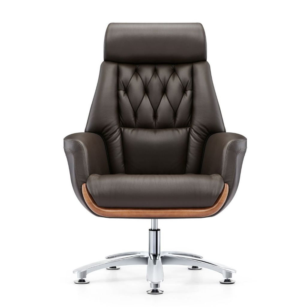 Modern leather executive office chair, luxury office chair, business desk chair, computer chair for home office, executive workspace and professional office
