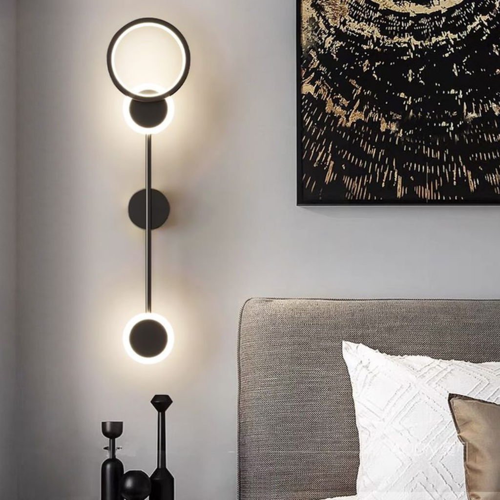 Modern Geometric LED Wall Sconce with Acrylic Shade, Luxury Wall Light