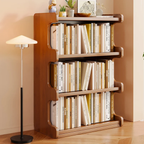 Floor-to-Ceiling Bookshelf with Multi-Tier Storage for Living Room & Home Office