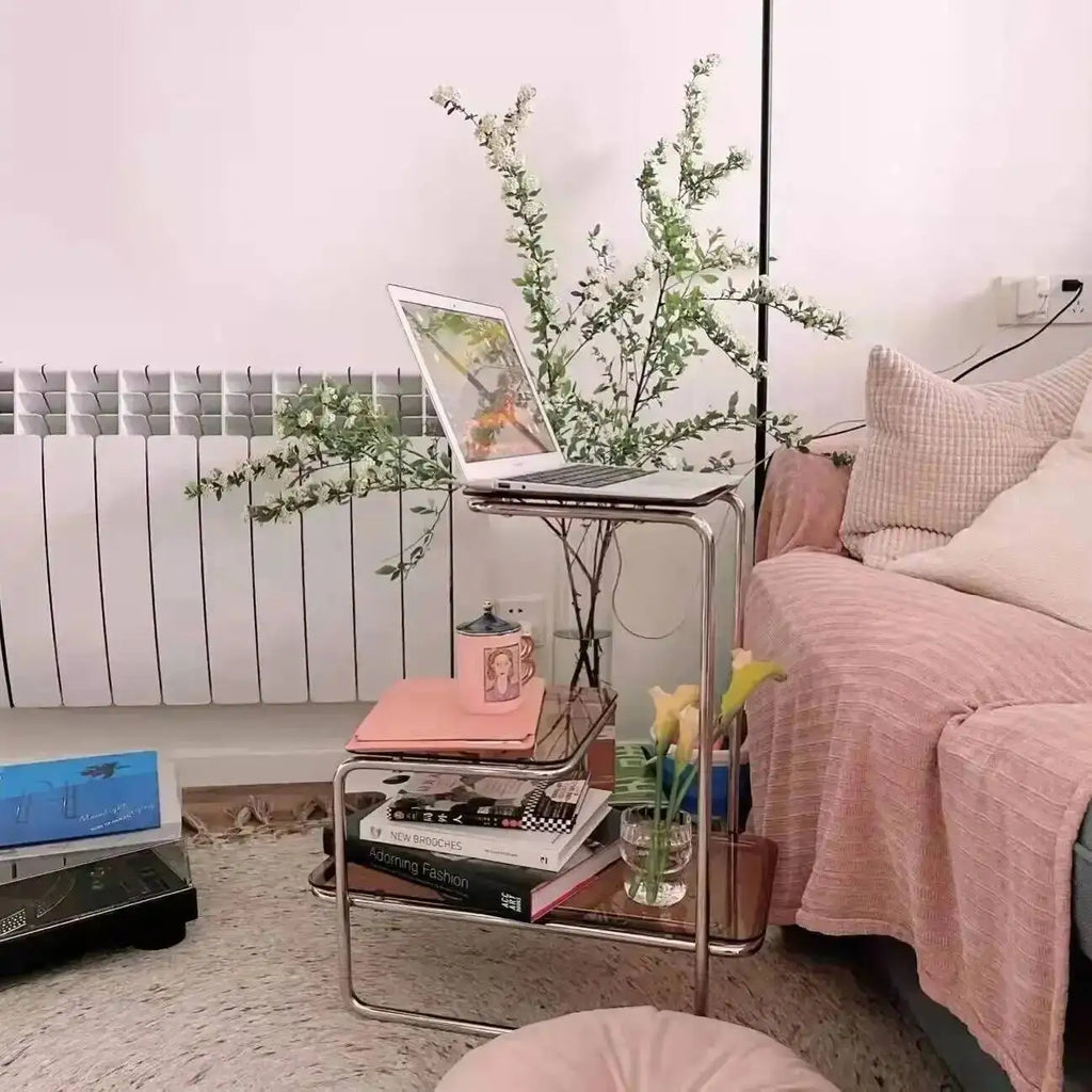 Light Luxury Sofa Side Table Simple Modern Bedside Coffee Tables Center Wrought Iron Living Room Balcony Nordic Furniture