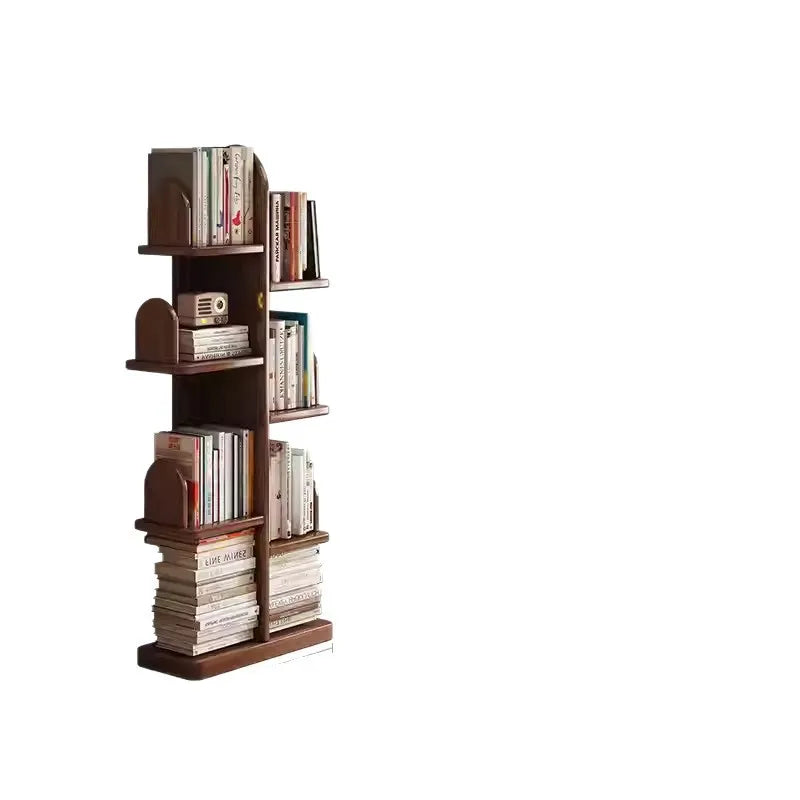 Bookshelf Shelf Floor to Wall Bookcase Household Tree-Shaped Integrated Shelf Living Room Bedroom Creative Storage Cabinet