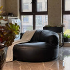 Lazy Sofas Living Room Single Sofa Modern Design Sofa for 1 Person Can Lie down Beanbag Tatami Thickened Leather Home Furniture