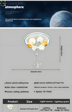 Modern Stylish Astronaut Planet Sky Led Home Ceiling Lights Art Creative Lamp for Chidren'S Bedroom Home Decoration Chandeliers