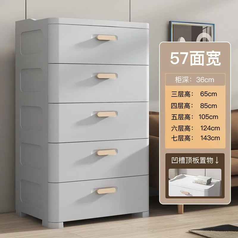 Thickened Storage Cabinet, Locker, Household Snack Storage Box, Bedroom Plastic Chest of Drawers, Locker Drawer Type