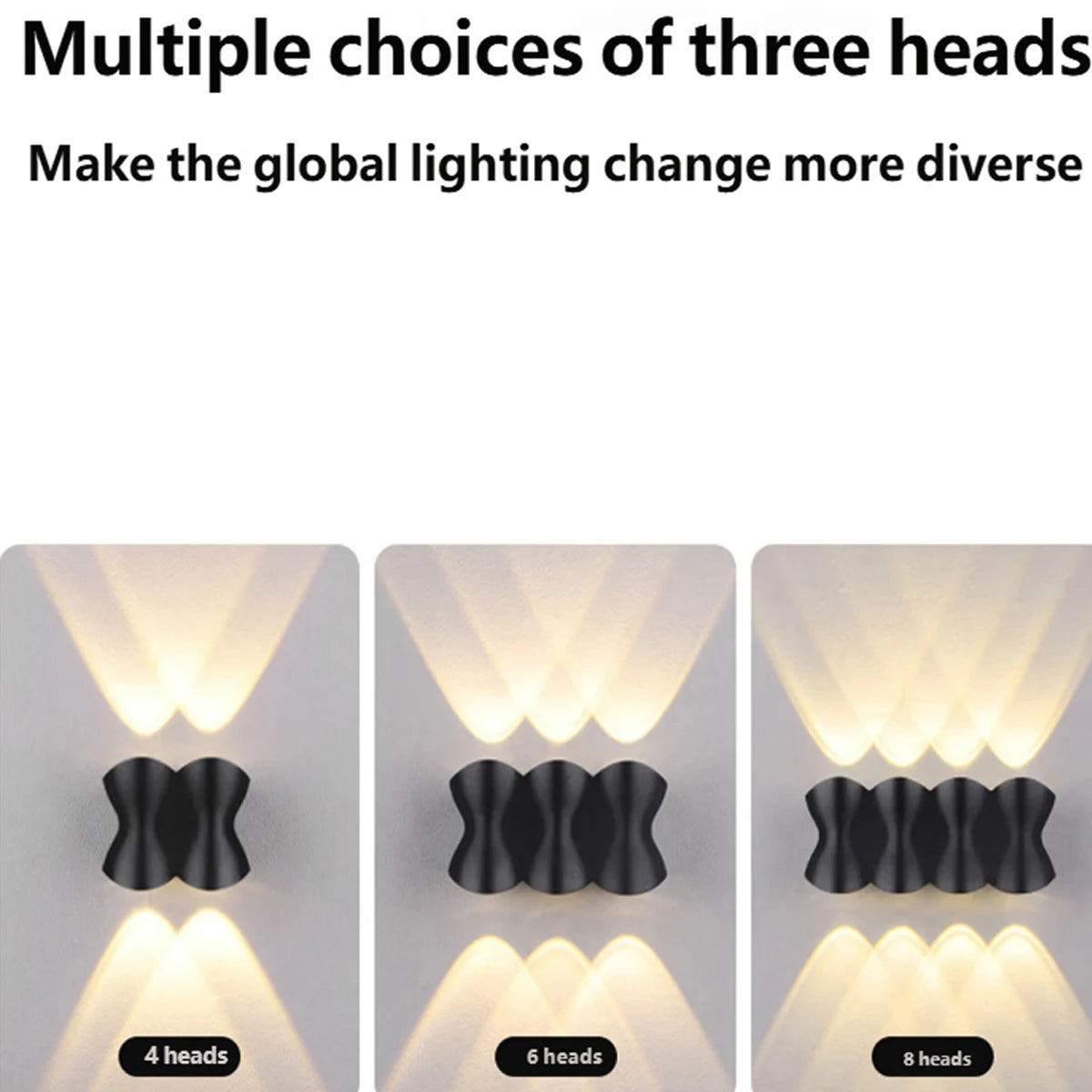 Outdoor Waterproof Wall Light AC220V Aluminum Wall Washer Creative Sconce for Living Room Bedroom Bedside