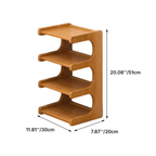 4-tier Nan Bamboo shoe rack measuring 30 x 20 x 51 cm