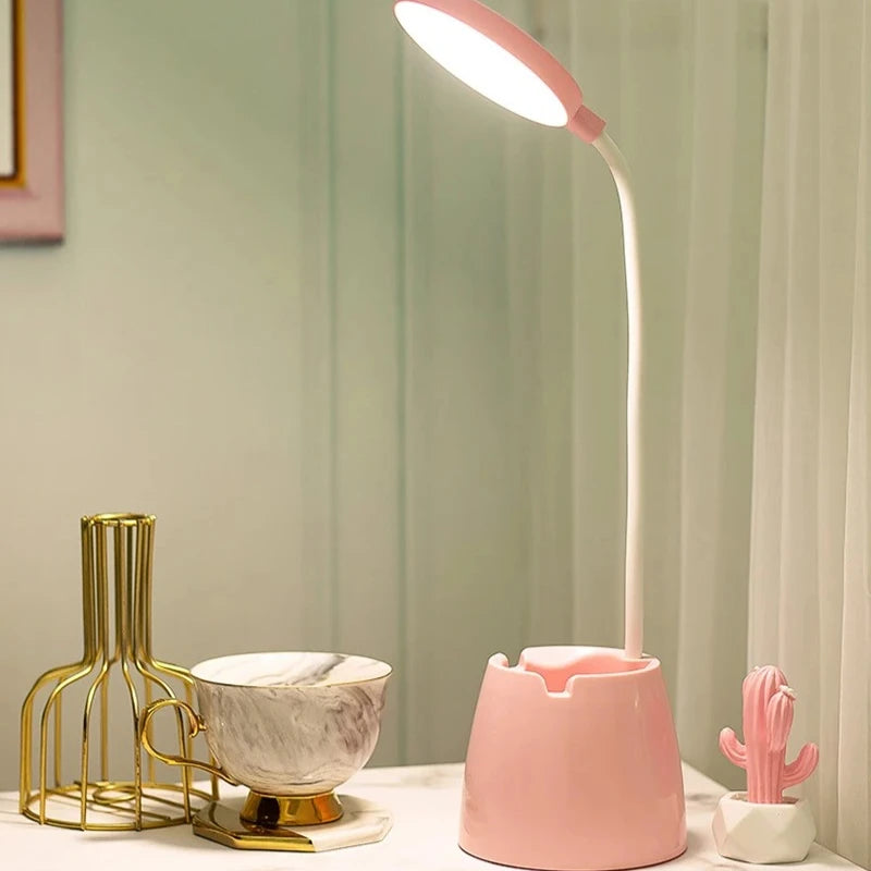 New LED Eye Protection Desk Lamp USB Bedside Lamp Charging Student Study Dormitory Reading Lamp Bedroom Night Light Gift