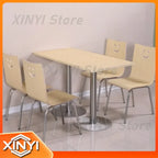 For Fast Food Restaurant Dining Table and Chair Set for Breakfast Snack Burger Milk Tea Shop High End Catering Staff Canteen