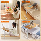 Adjustable Laptop Desk for Office Study Foldable Sofa Side Tray Multifunctional Laptop Bed Desk Portable Study Table for Writing