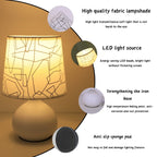 USB Bedroom Bedside Minimalist Creative Desk Lamp Equipped with Floral Fabric Lampshade Suitable for Readingbedroomliving Room