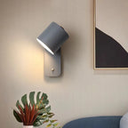 LED Wall Lamp with Switch Nordic Bedroom Bedlight Study Dining Room Corridor Macaron Minimally Home Decorative Light Fixture