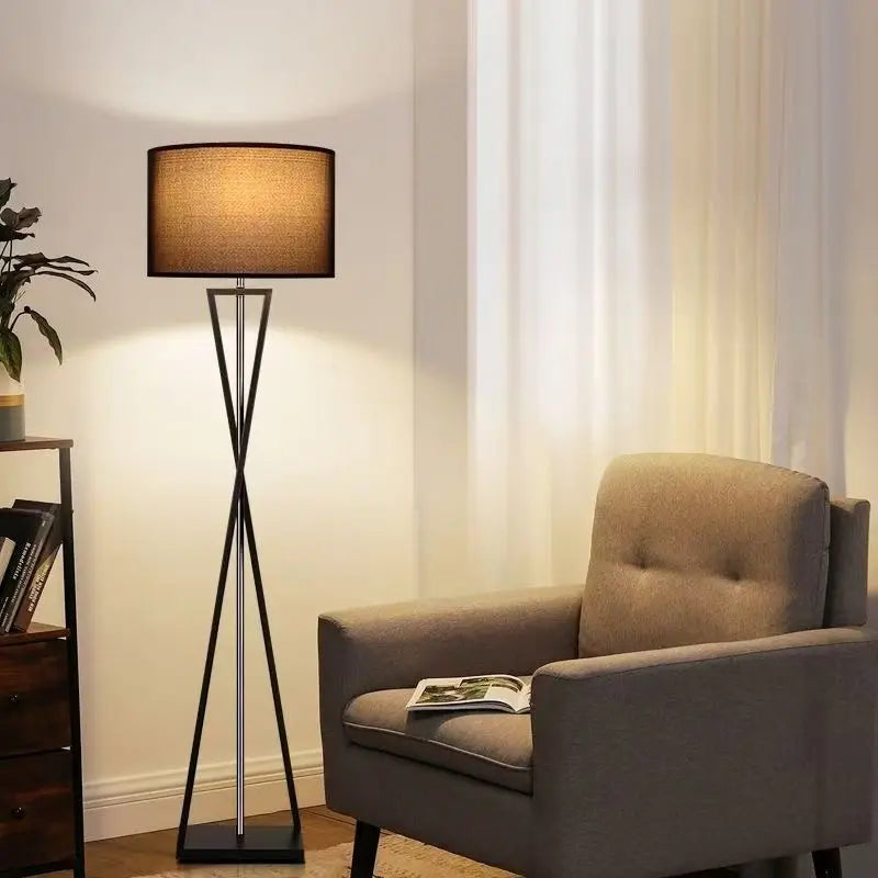 Scandinavian Modern Iron Floor Lamp Creative Minimalist for Living Room Bedroom Study Night Lighting Home Decor Items LED