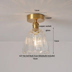 Flush Mount LED Ceiling Light Fixture Bathroom Kitchen Bedroom White Peace Dove Copper Tiffany Glass Plafond Lamp Lamparas