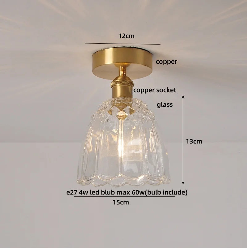 Flush Mount LED Ceiling Light Fixture Bathroom Kitchen Bedroom White Peace Dove Copper Tiffany Glass Plafond Lamp Lamparas