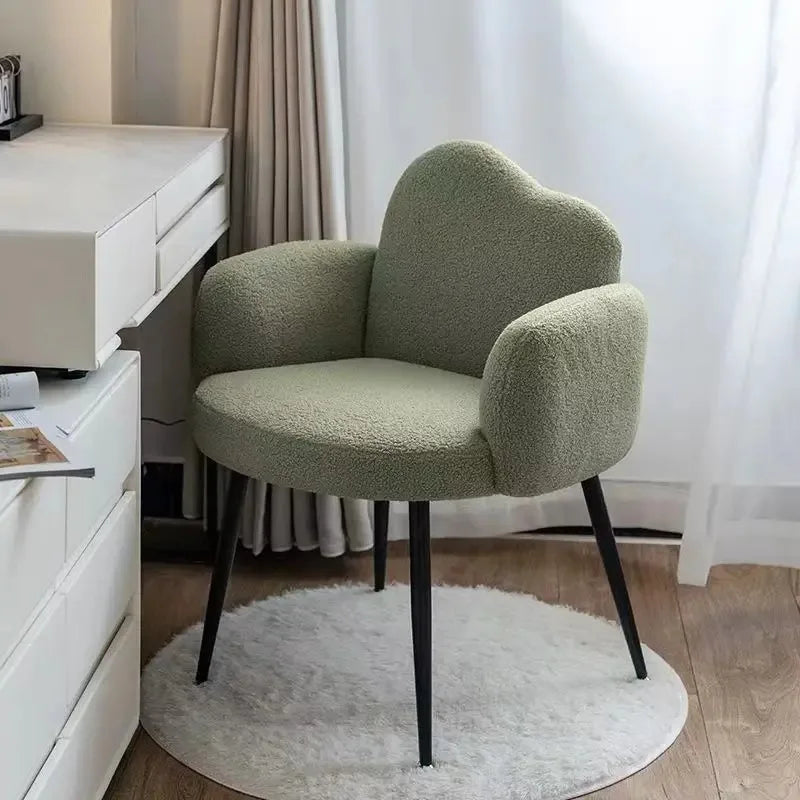 Nordic Makeup Chair Girls Bedroom Simple Backrest Chair Modern Light Luxury Dresser Stool Special High-End Manicure Chairs
