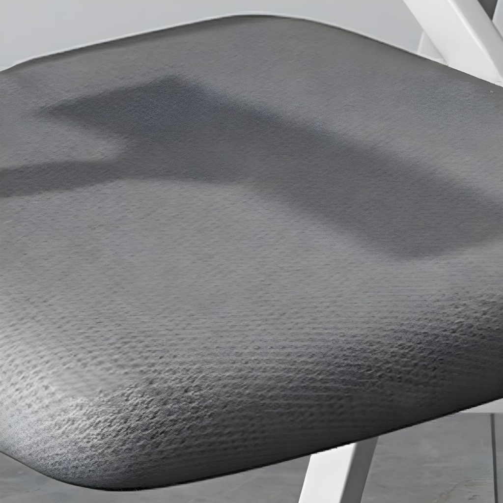 Modern folding office chair with armrests, ergonomic desk chair, metal office chair, space-saving study chair for home office, bedroom and workspace