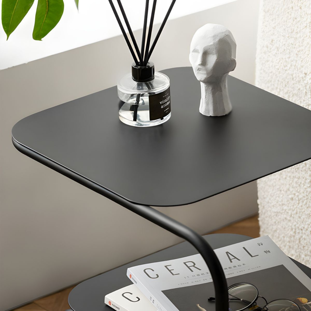 Modern Nordic Sofa Side Table, Wrought Iron Bedside & Accent Table