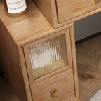 Modern solid wood dressing table and makeup vanity with storage, small bedroom vanity desk, wooden makeup table and Chinese style bedroom furniture