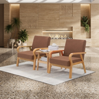 Modern Minimalist Pine Wood Table & Chair Set for Living Room