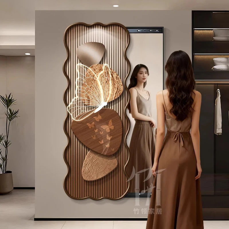 Hidden Full-Length Mirror Entrance Decoration Painting Home Decor Items Large Mirror Designer Furniture Living Room Grand Miroir