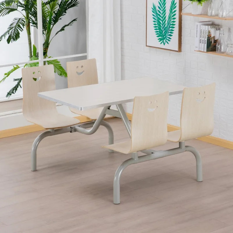 For Fast Food Restaurant Dining Table and Chair Set for Breakfast Snack Burger Milk Tea Shop High End Catering Staff Canteen