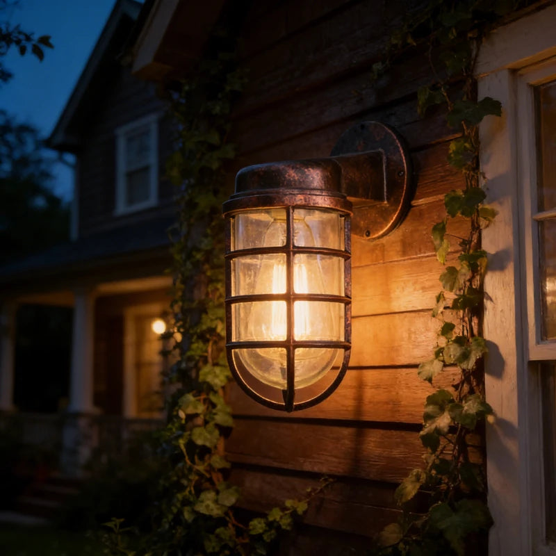 European Retro Outdoor Ultra Bright Waterproof LED Wall Lamp Desk Staircase Corridor Outdoor Courtyard Wall Light