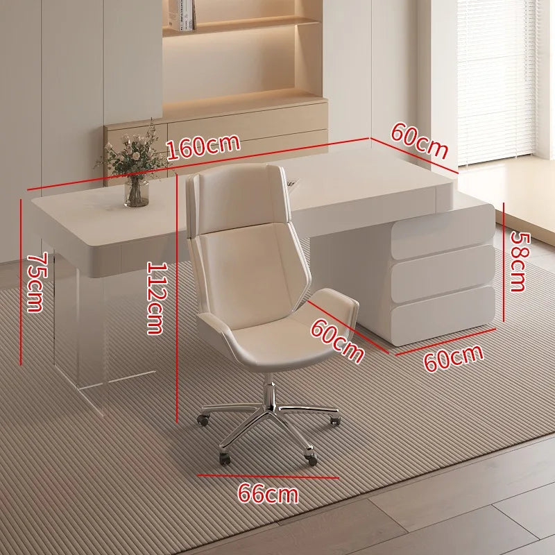 Jane Home Boss Writing Desk Beauty Salon Consultation Desk with Drawer Computer Desk