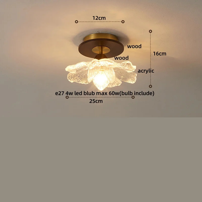 Flush Mount LED Ceiling Light Fixture Bathroom Kitchen Bedroom White Peace Dove Copper Tiffany Glass Plafond Lamp Lamparas