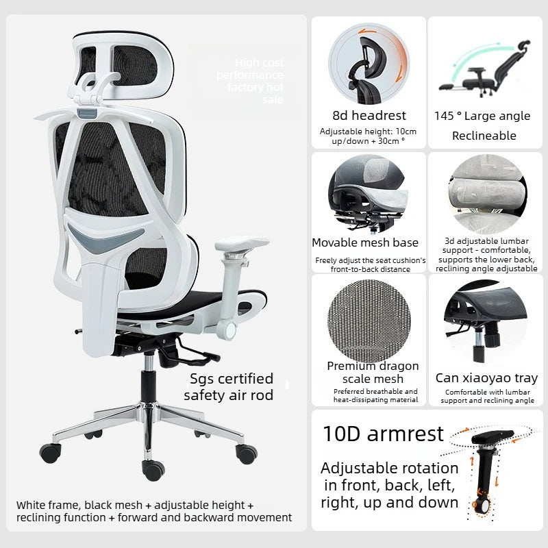 Ergonomic Chair Office Gaming Comfortable Adjustable Armrest Office Chair Relaxing Recline Chaises De Bureau Furniture