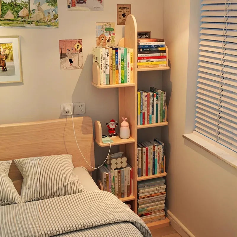 Bookshelf Shelf Floor to Wall Bookcase Household Tree-Shaped Integrated Shelf Living Room Bedroom Creative Storage Cabinet