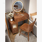 Simple Solid Wood Dressing Table for Bedroom Small Convenient Storage Integrated Dresser Chinese Creative Dressers for Hotel A